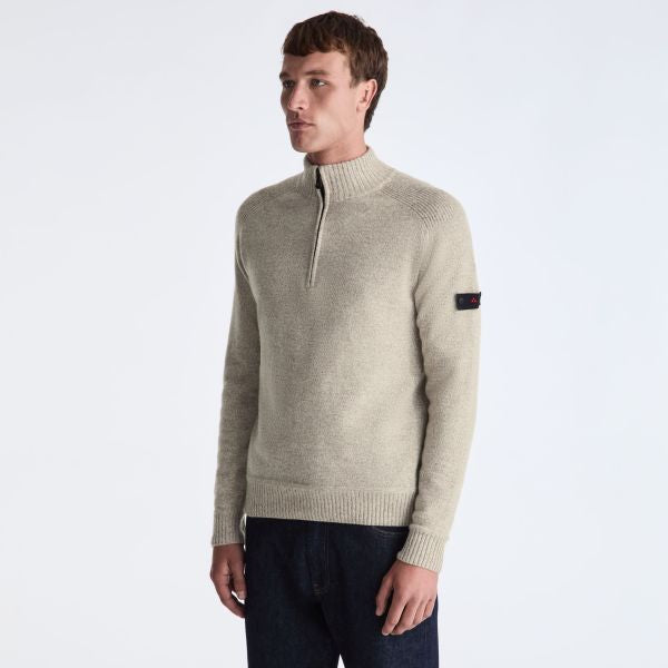 Peuterey Braille Zipped Pullover Beige