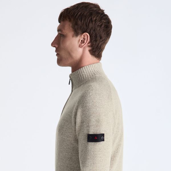 Peuterey Braille Zipped Pullover Beige