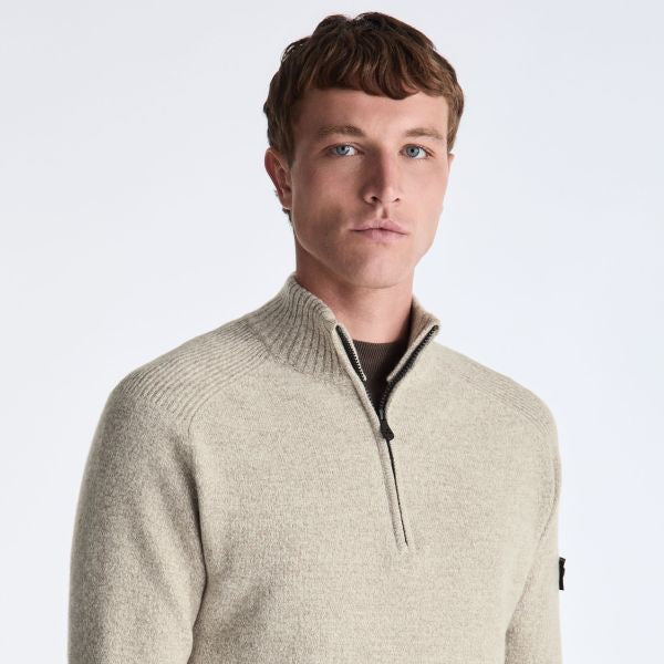 Peuterey Braille Zipped Pullover Beige