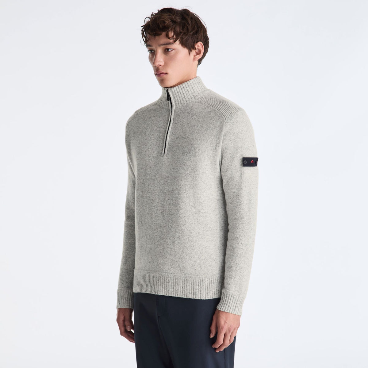 Peuterey Braille Zipped Pullover Grau