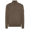 Peuterey Trebe Yak Wool Half-Zip Pullover Braun