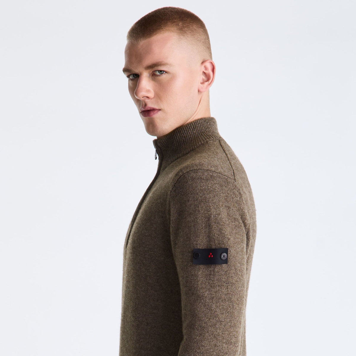 Peuterey Trebe Yak Wool Half-Zip Pullover Braun