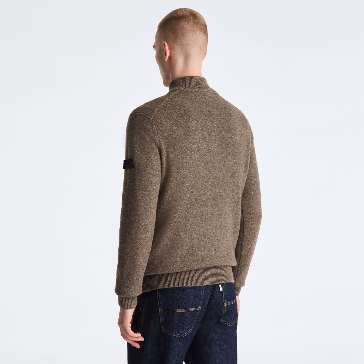 Peuterey Trebe Yak Wool Half-Zip Pullover Braun