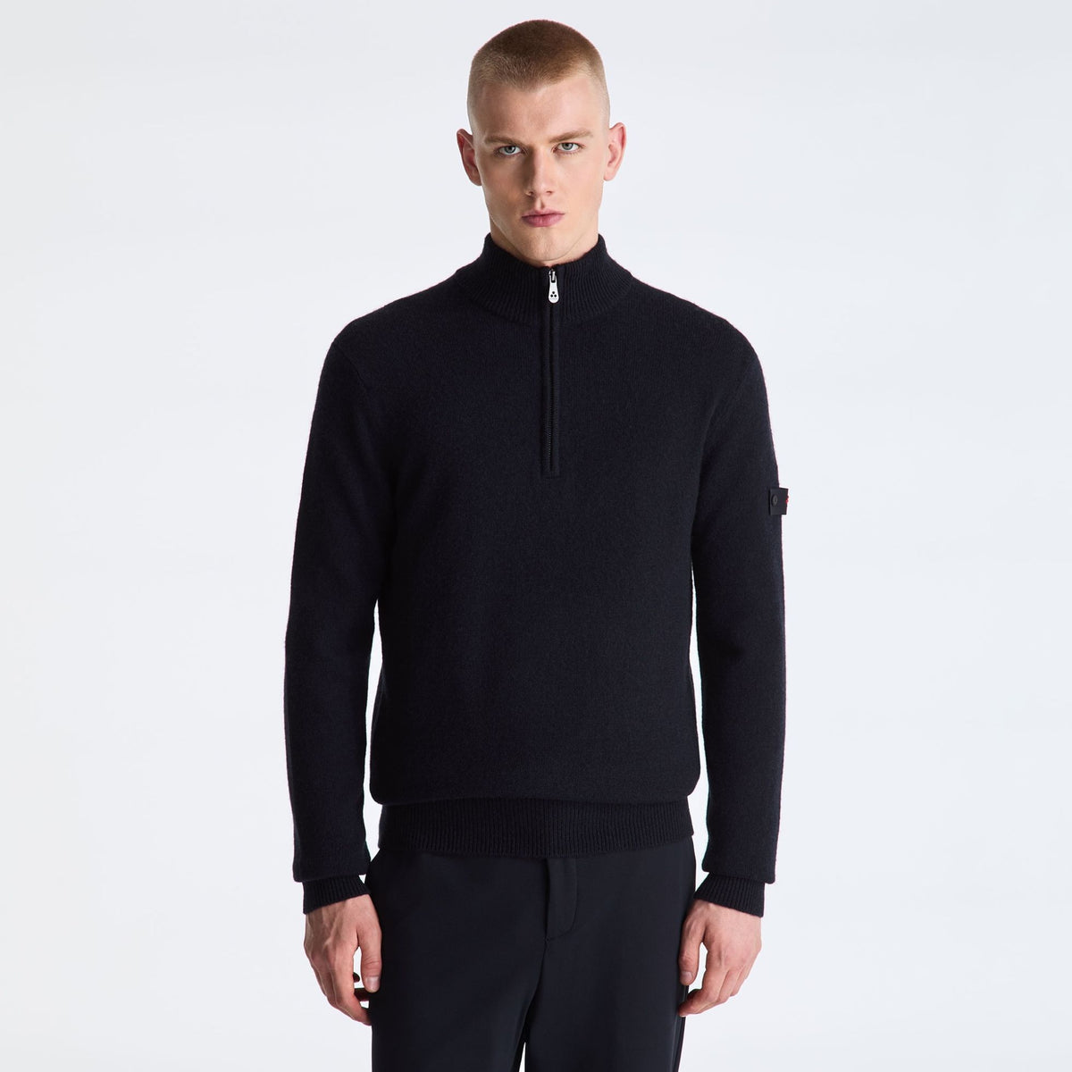Peuterey Trebe Yak Wool Half-Zip Pullover Marine