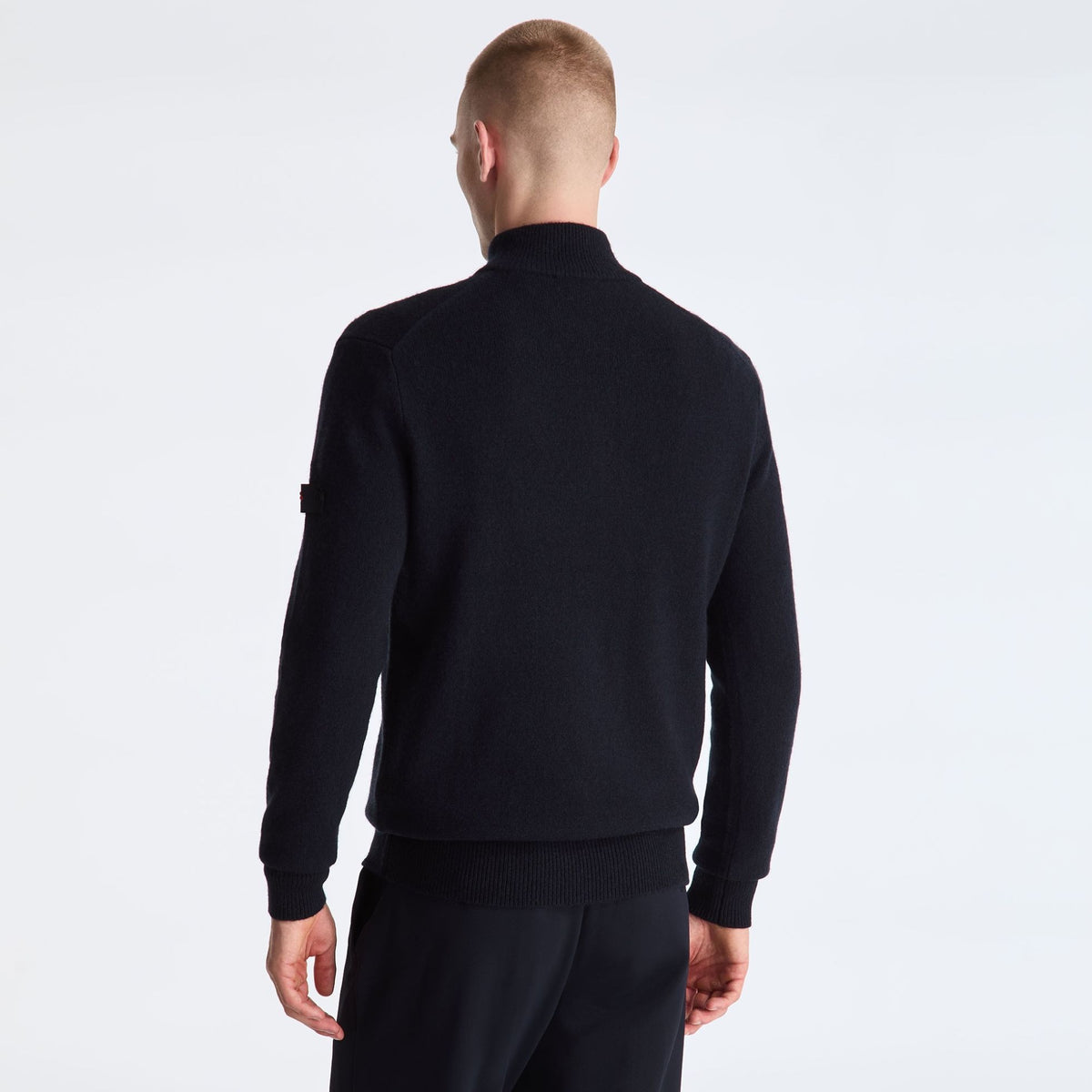 Peuterey Trebe Yak Wool Half-Zip Pullover Marine