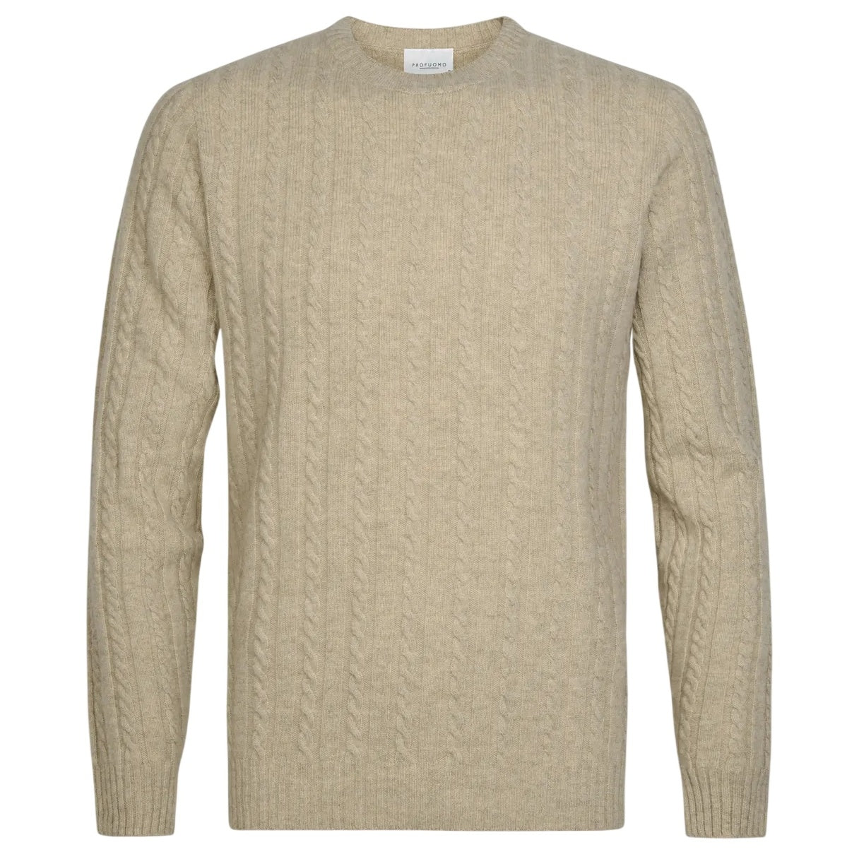 Profuomo Cashmere Cable Pullover Beige