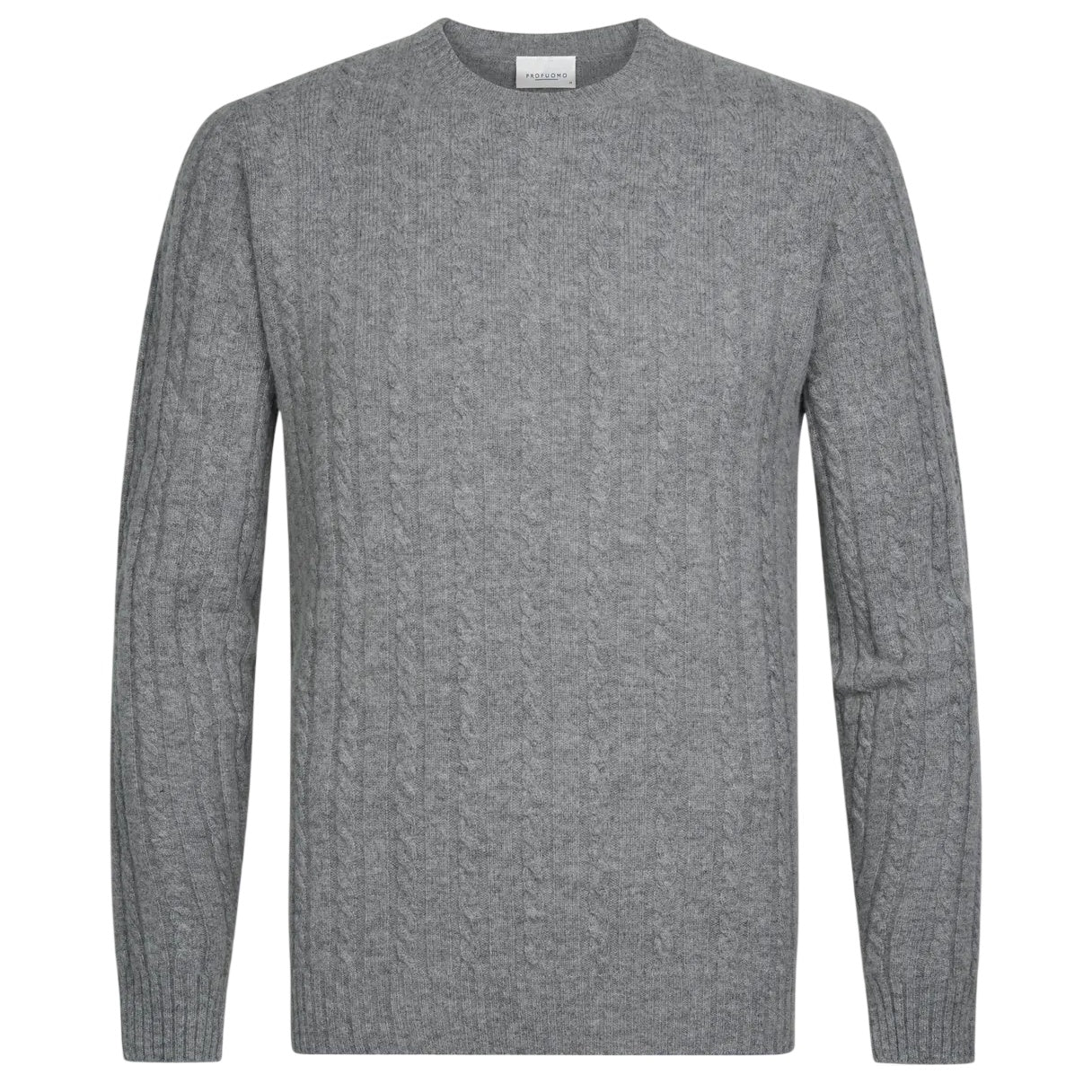 Profuomo Cashmere Cable Pullover Grau