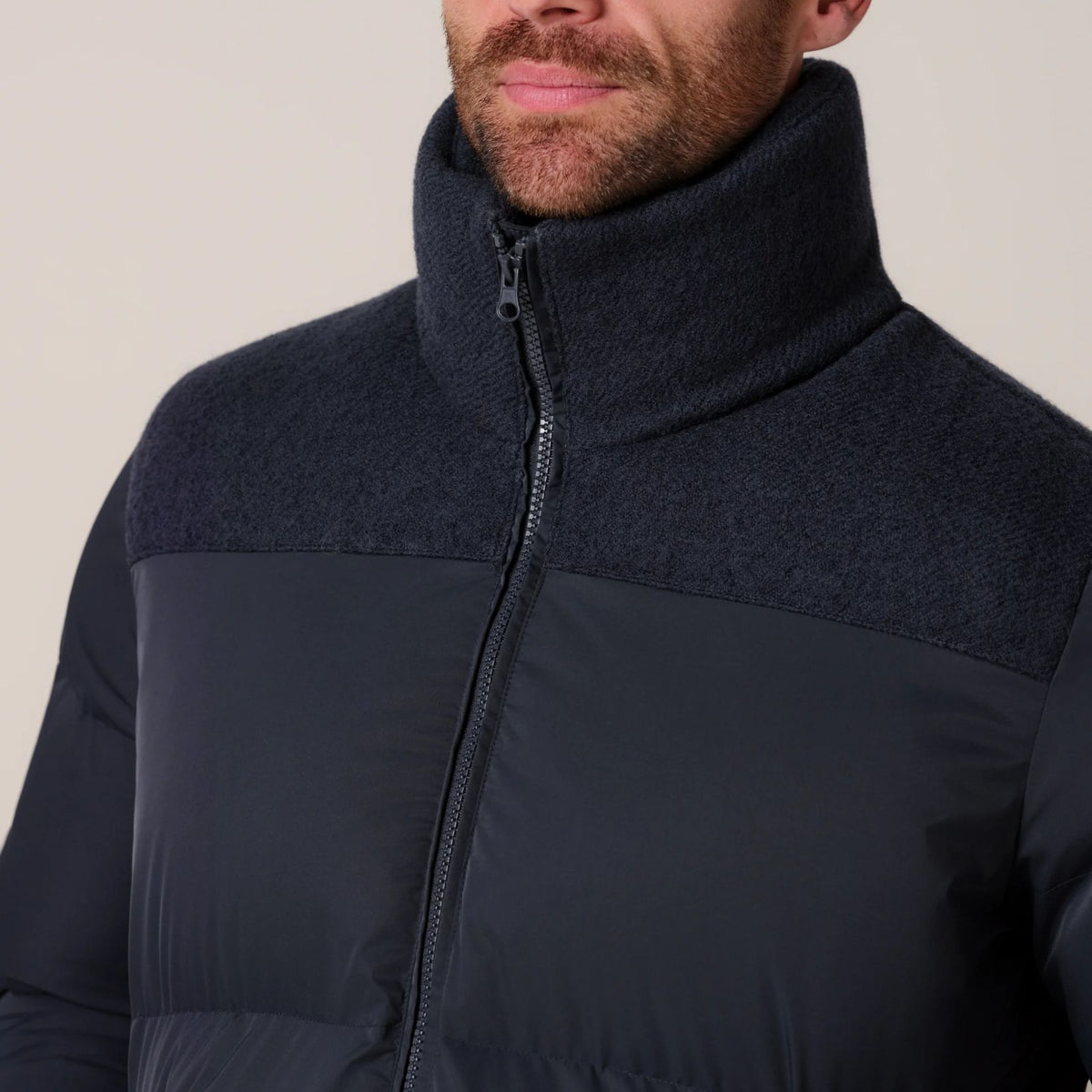 Profuomo Bomber Contrast Puffer Marine