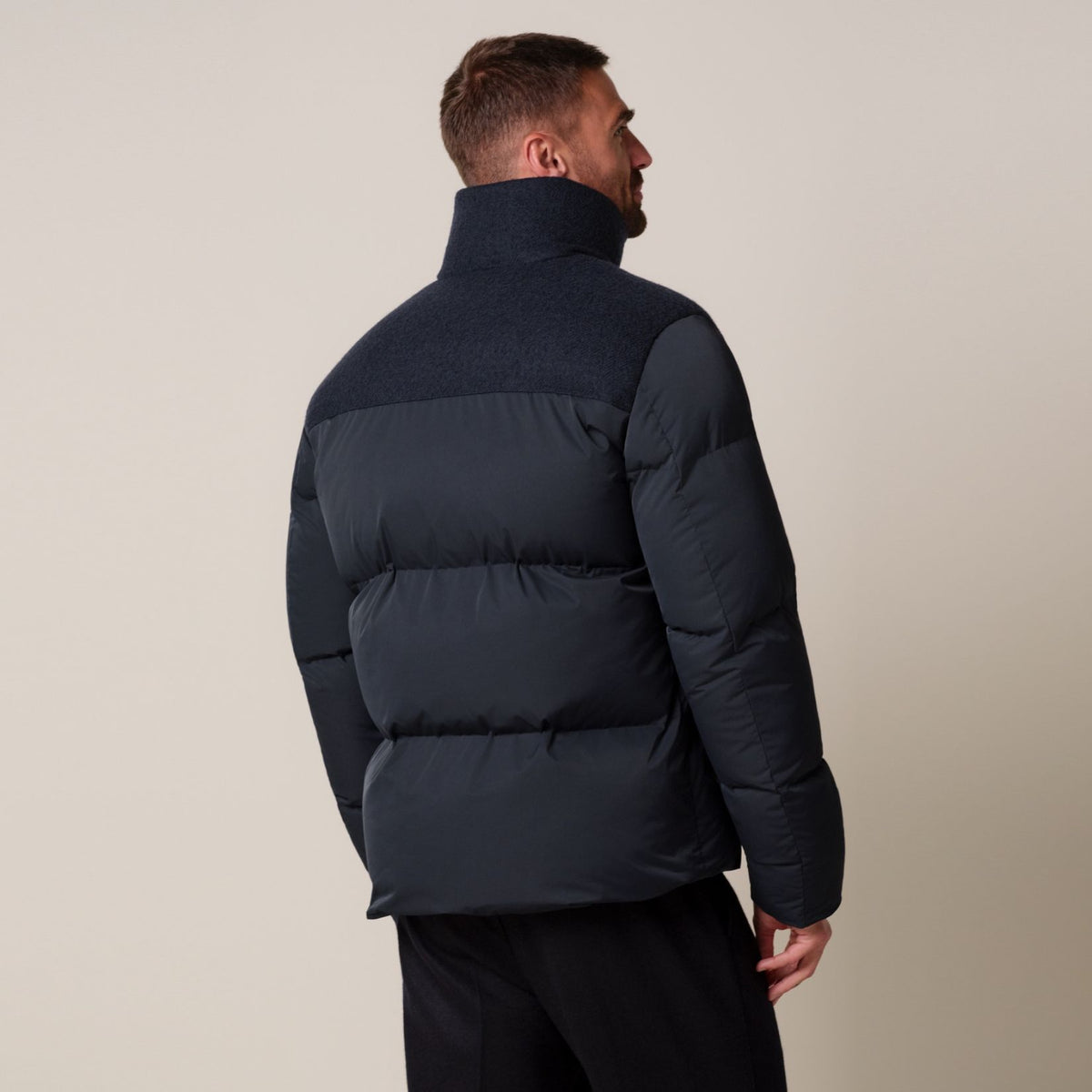 Profuomo Bomber Contrast Puffer Marine