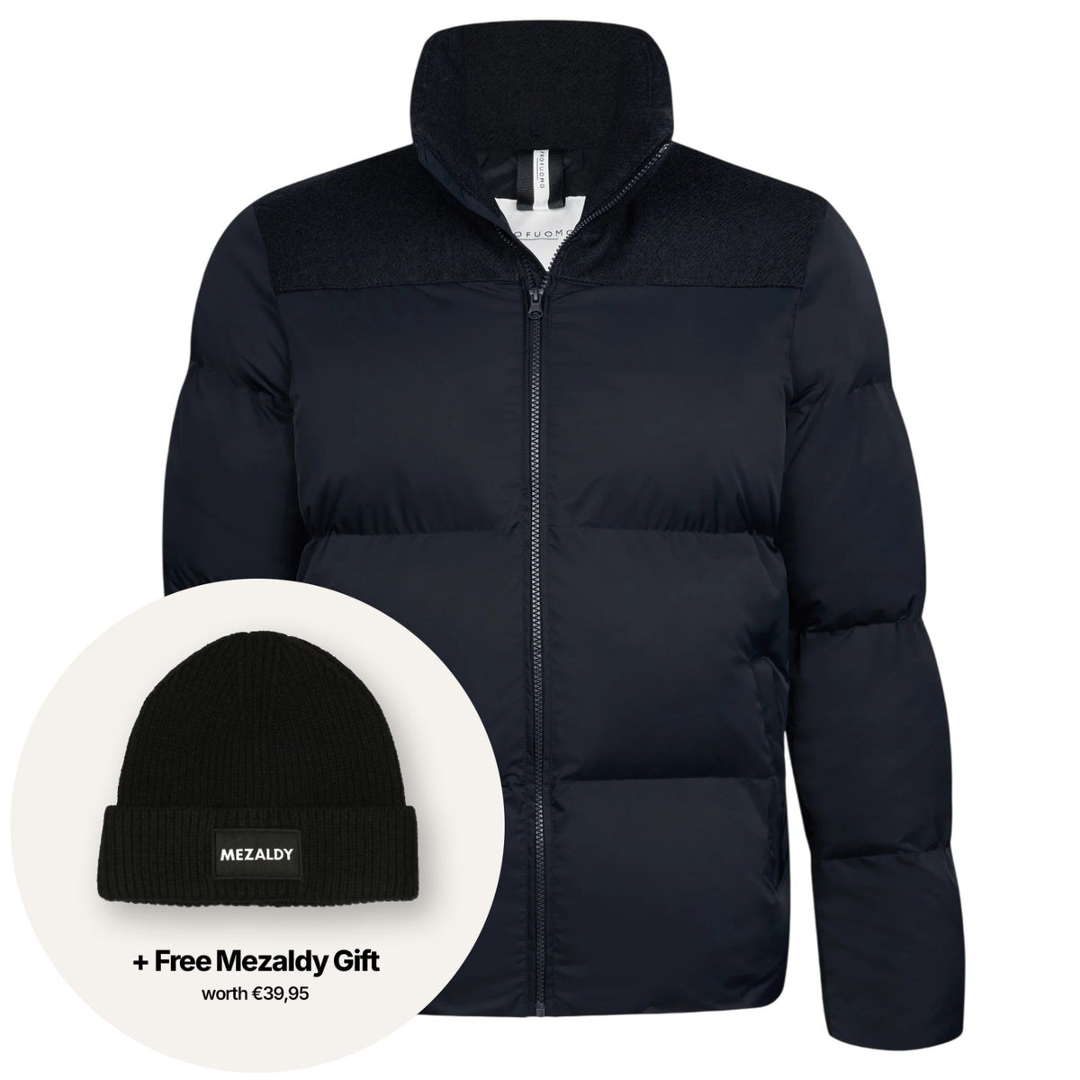 Profuomo Bomber Contrast Puffer Marine