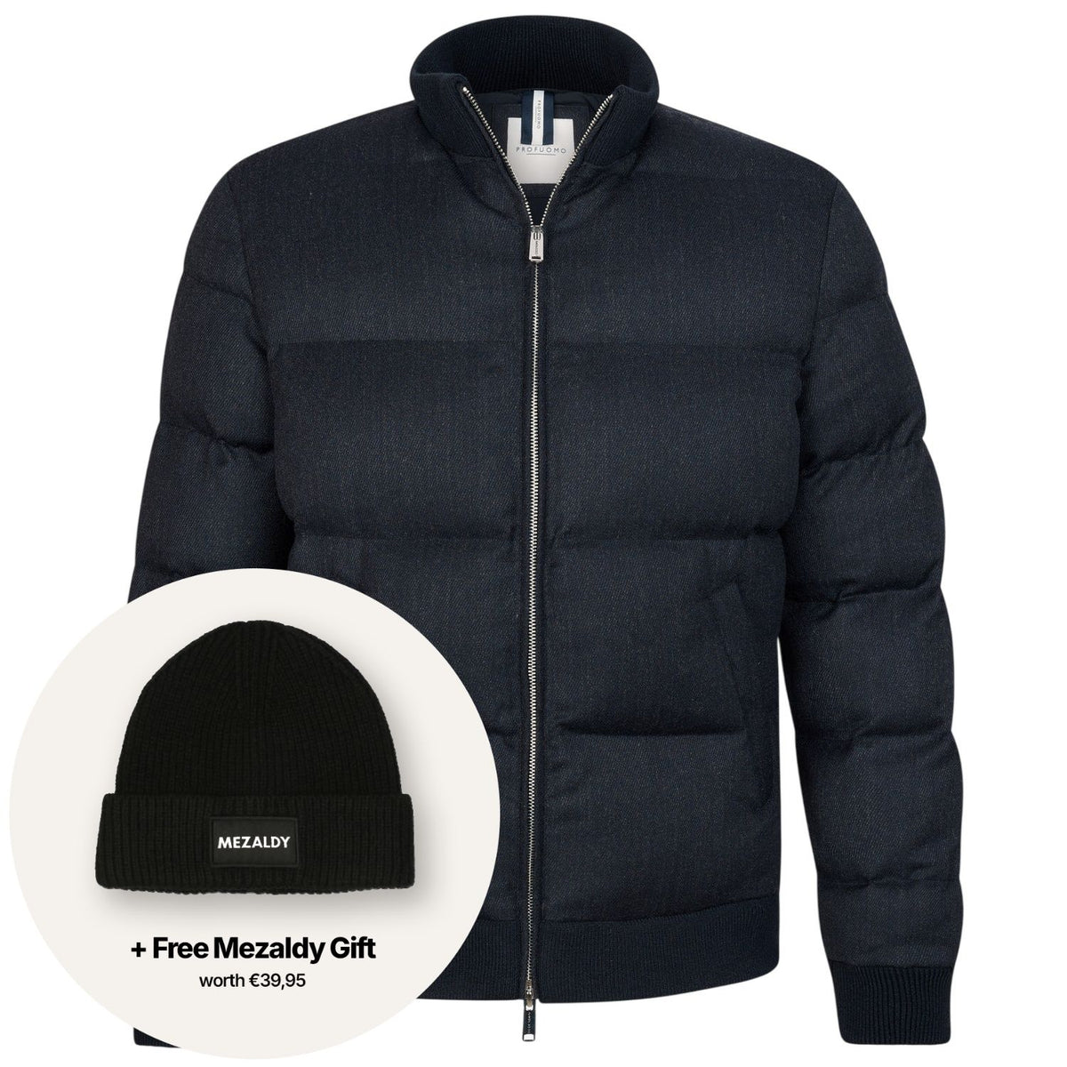 Profuomo Bomber Mouline Jacke Marine
