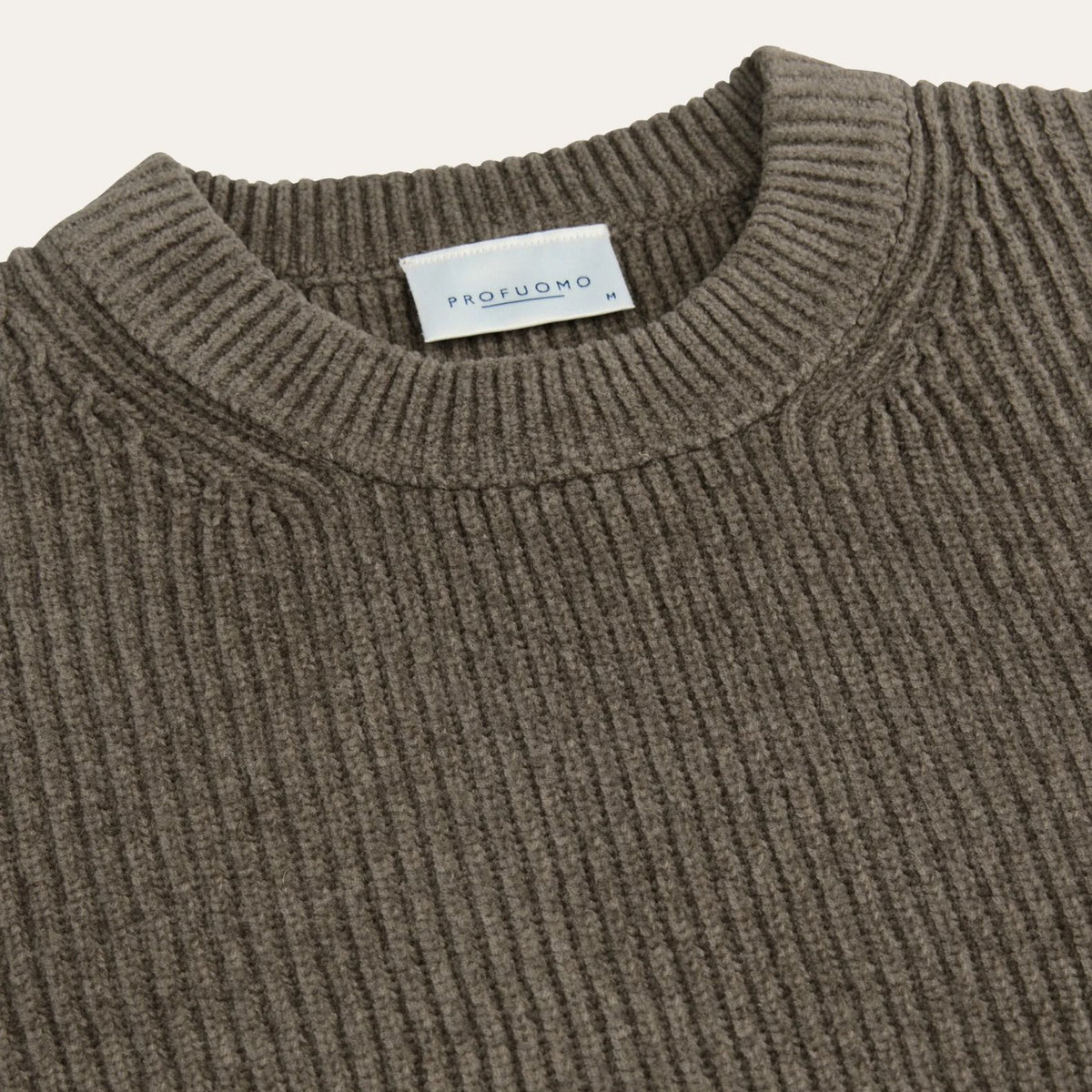 Profuomo Chenille Strickpullover Braun