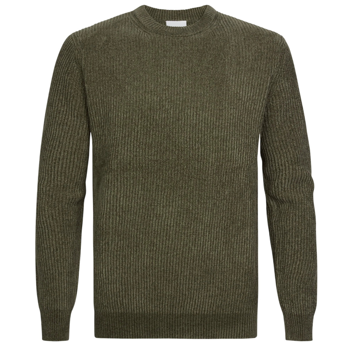 Profuomo Chenille Strickpullover Dunkelgrün