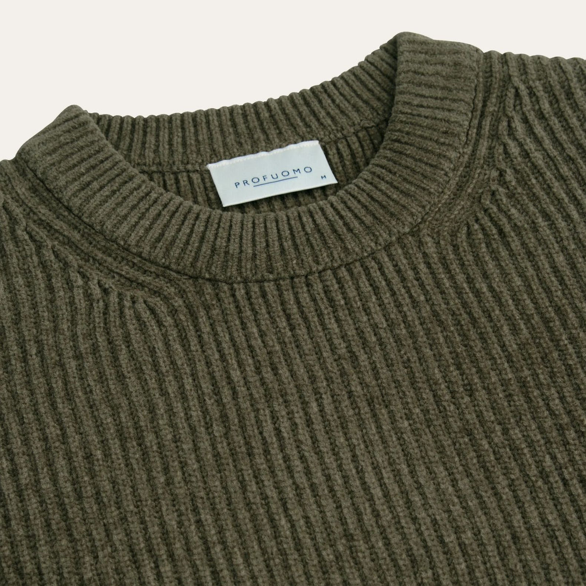 Profuomo Chenille Strickpullover Dunkelgrün
