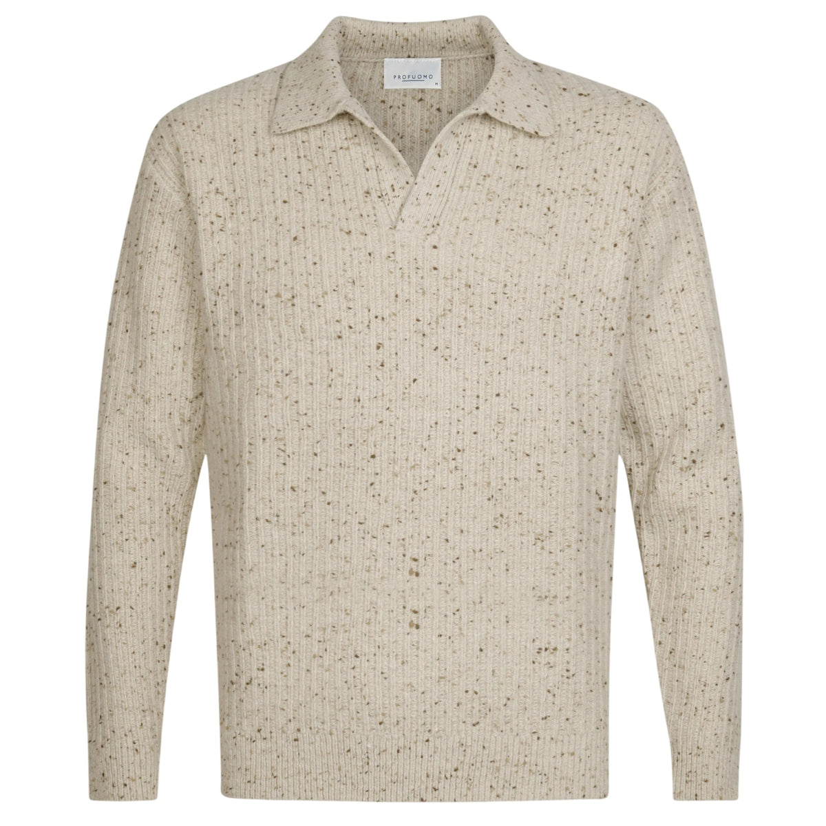 Profuomo Donegal Langarm-Poloshirt