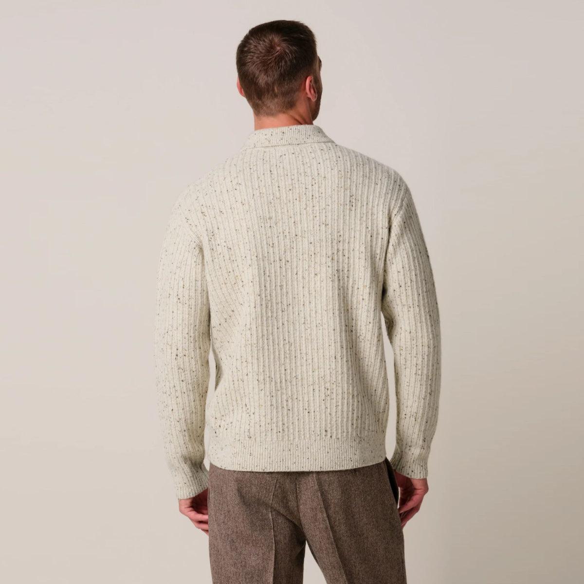 Profuomo Donegal Langarm-Poloshirt
