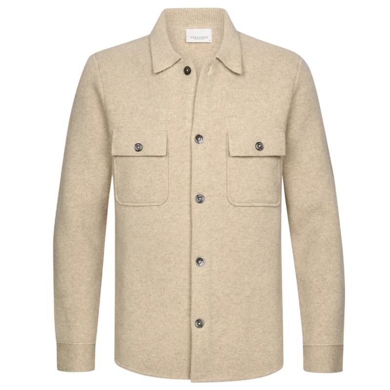 Profuomo Full Button Überhemd Beige