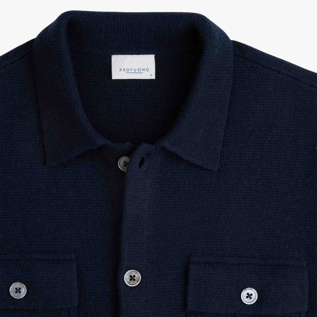 Profuomo Full Button Überhemd Marine