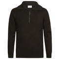 Profuomo Heavy Knitted Half-Zip Pullover Dunkelbraun
