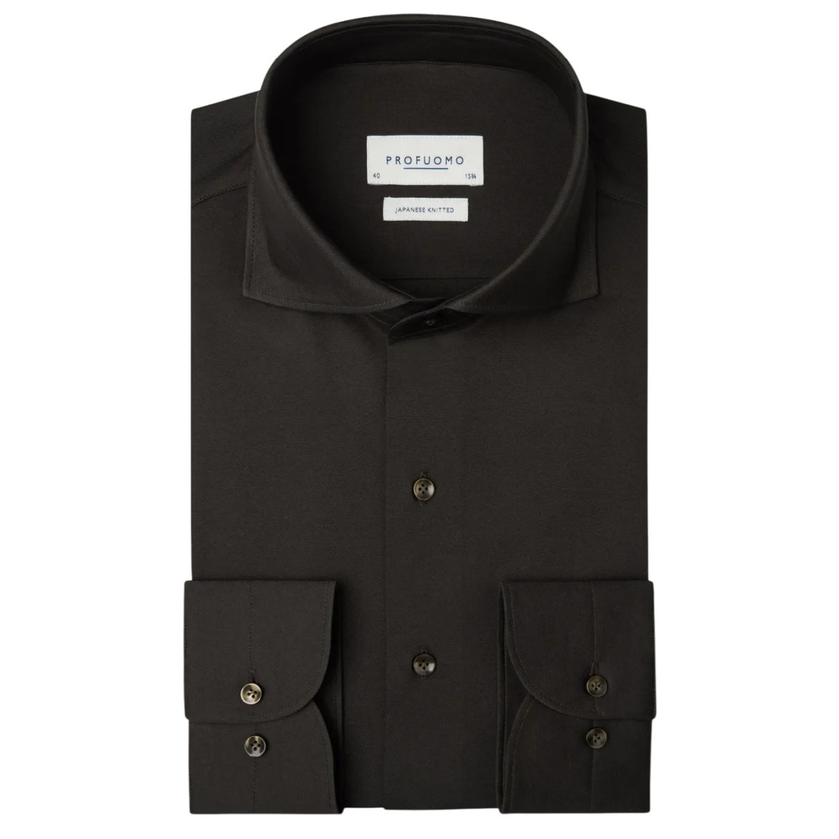 Profuomo Japanese Strick-Hemd Braun