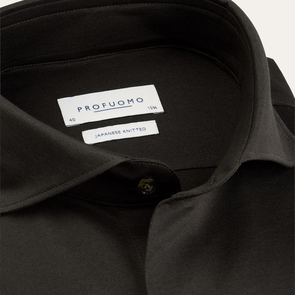 Profuomo Japanese Strick-Hemd Braun