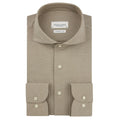 Profuomo Japanese Twill Knitted Hemd Braun