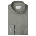 Profuomo Japanese Twill Knitted Hemd Dunkelgrün