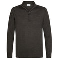 Profuomo Strick-Half-Zip-Pullover Dunkelbraun