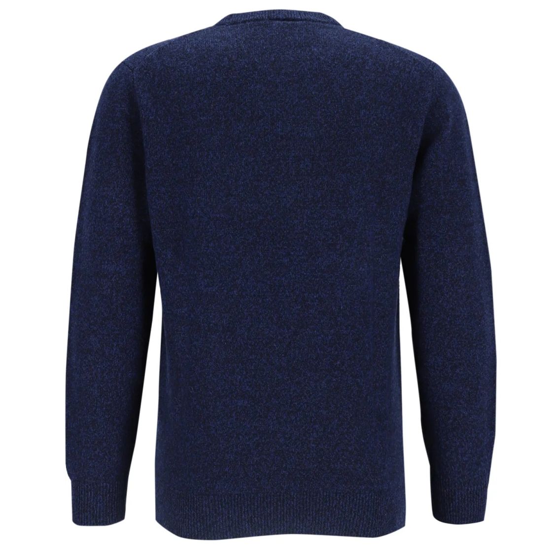 Profuomo Gestrickter Zweifarbiger Pullover Dunkelblau
