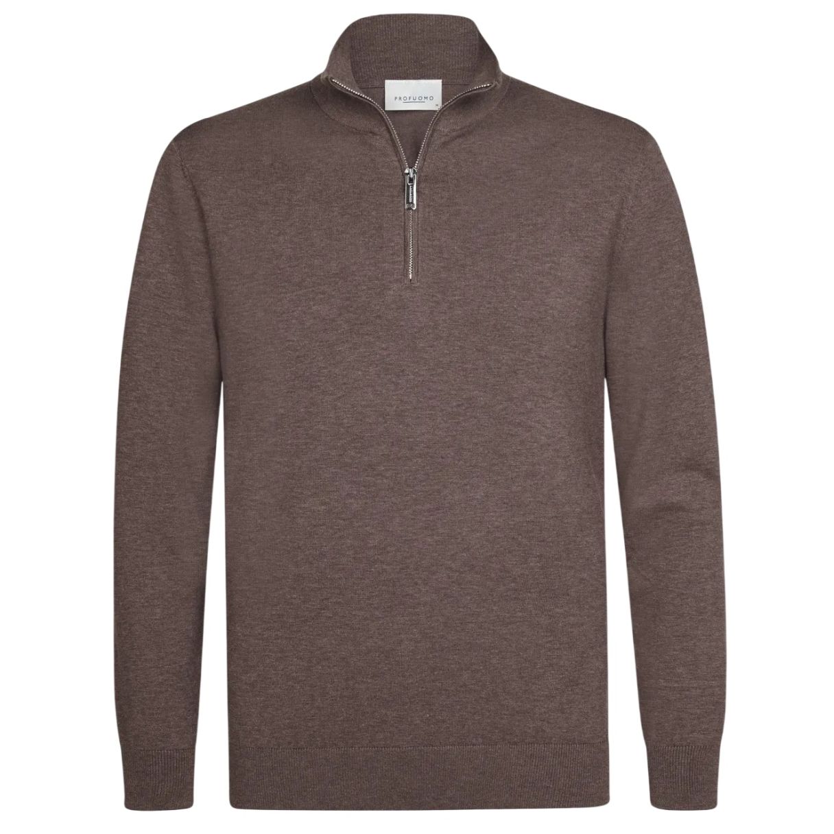 Profuomo Luxury Half-Zip Pullover Braun