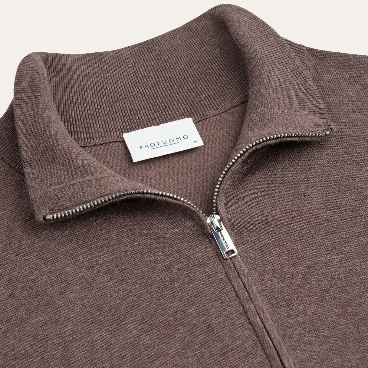 Profuomo Luxury Half-Zip Pullover Braun