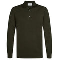 Profuomo Luxury Langarm-Poloshirt Dunkelgrün