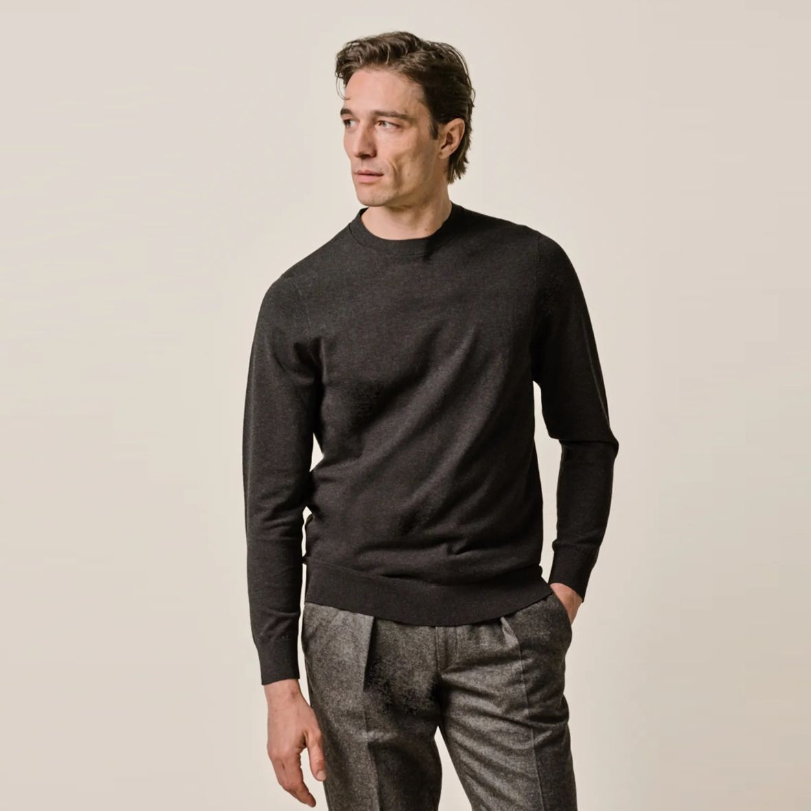 Profuomo Luxury Pullover Dunkelbraun