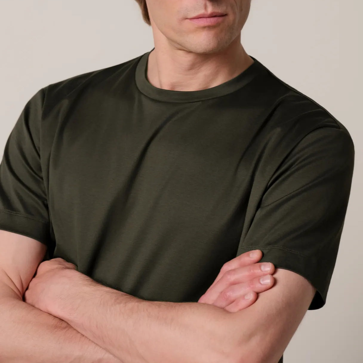 Profuomo Pima Cotton T-shirt Dunkelgrün