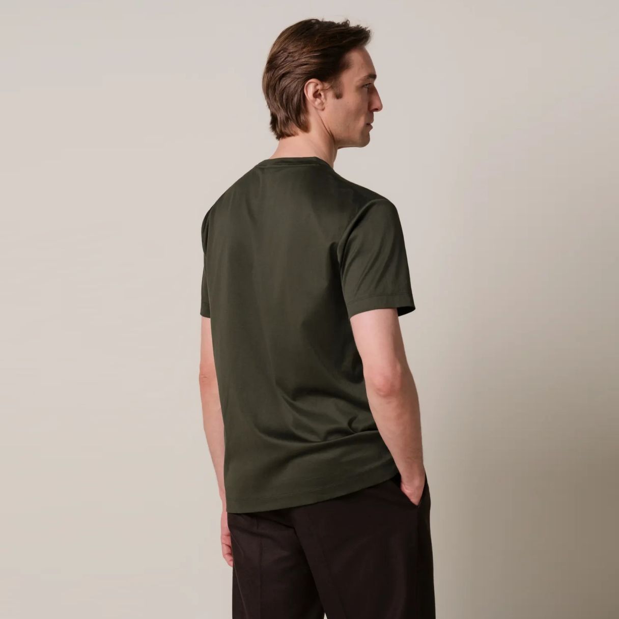 Profuomo Pima Cotton T-shirt Dunkelgrün