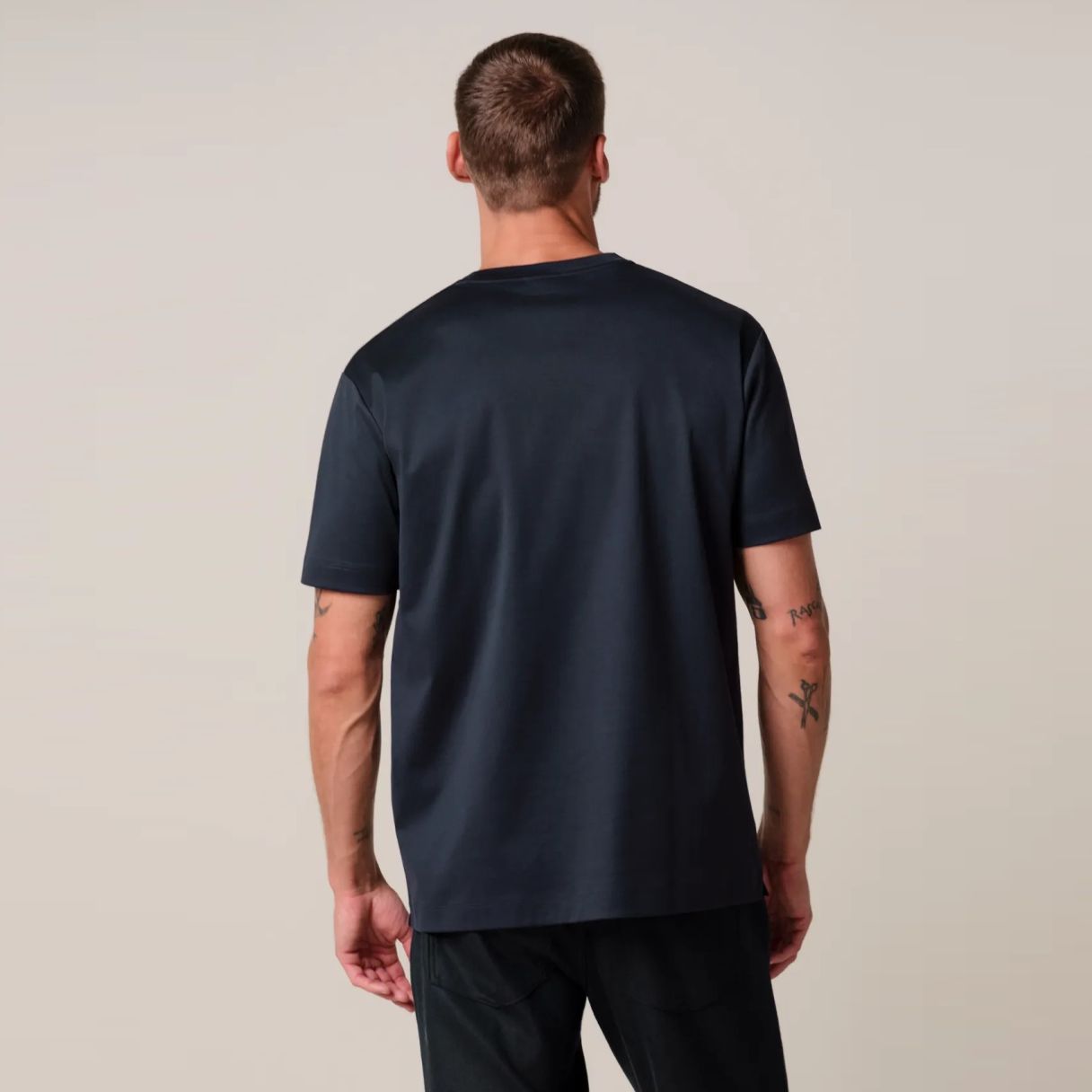 Profuomo Pima Cotton T-shirt Marine