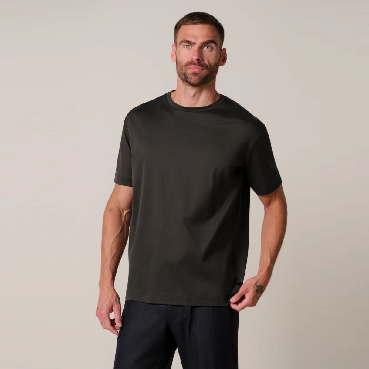 Profuomo Pima Cotton T-shirt Braun