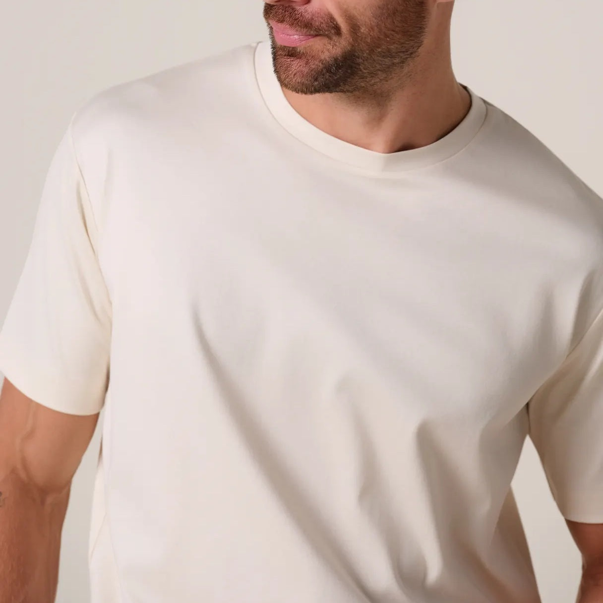 Profuomo Pima Cotton T-shirt Offwhite
