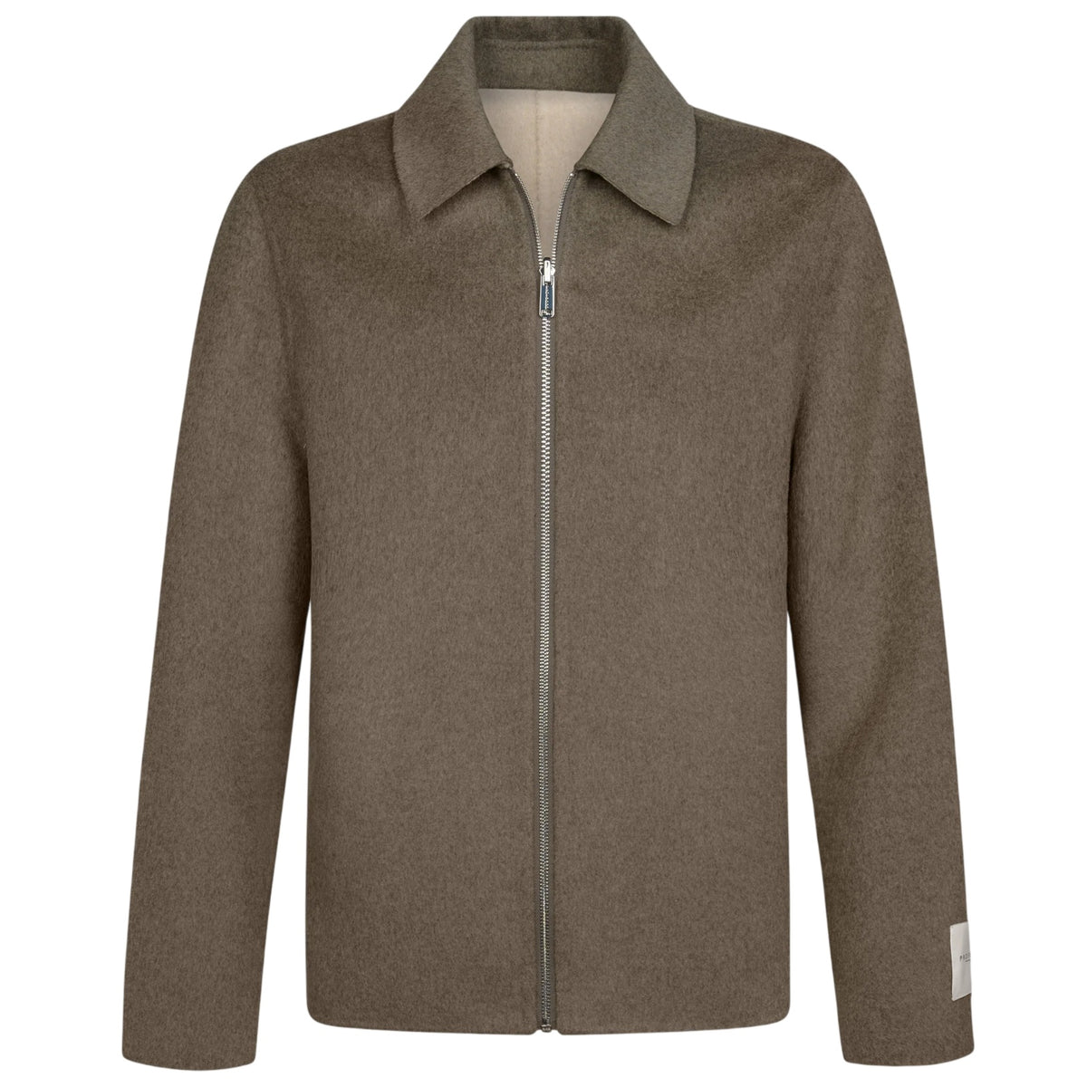 Profuomo Reversible Zip-Überhemd Braun/Beige
