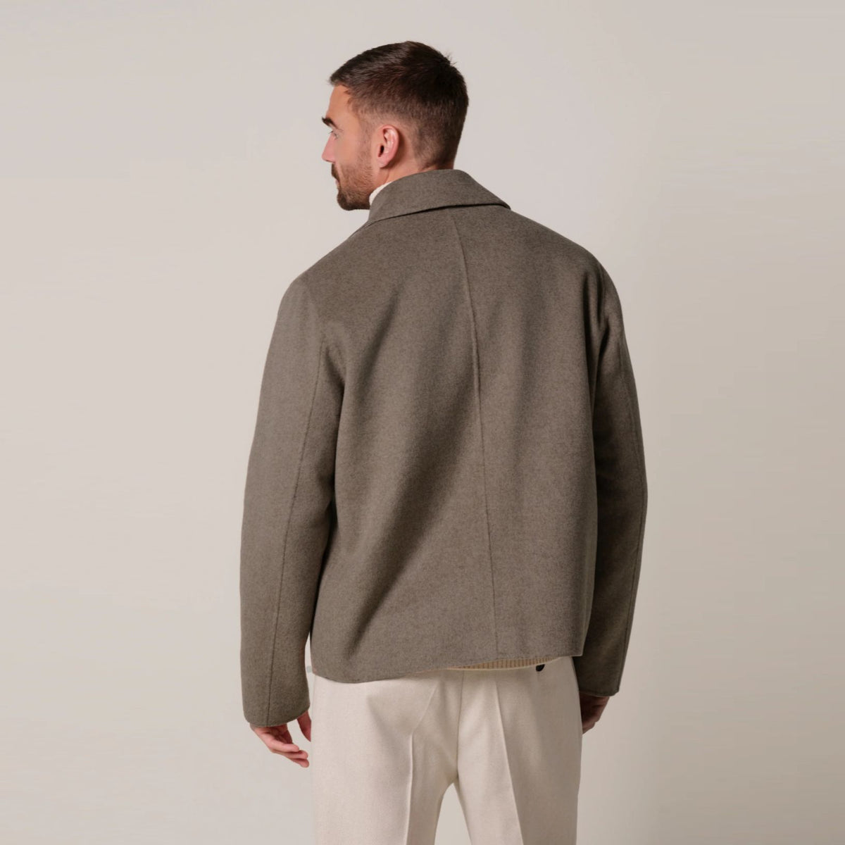 Profuomo Reversible Zip-Überhemd Braun/Beige