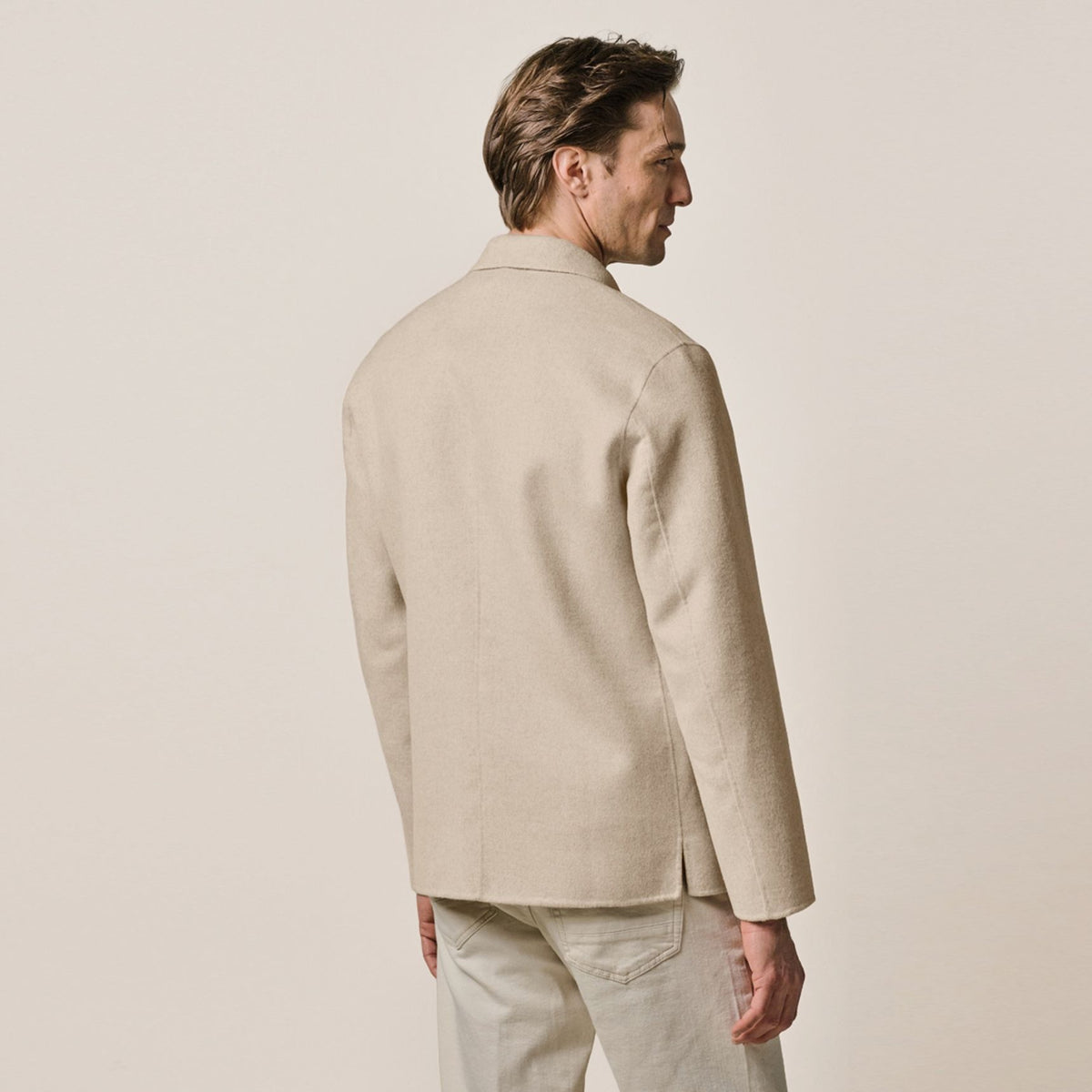 Profuomo Single Layer Wool Überhemd Beige
