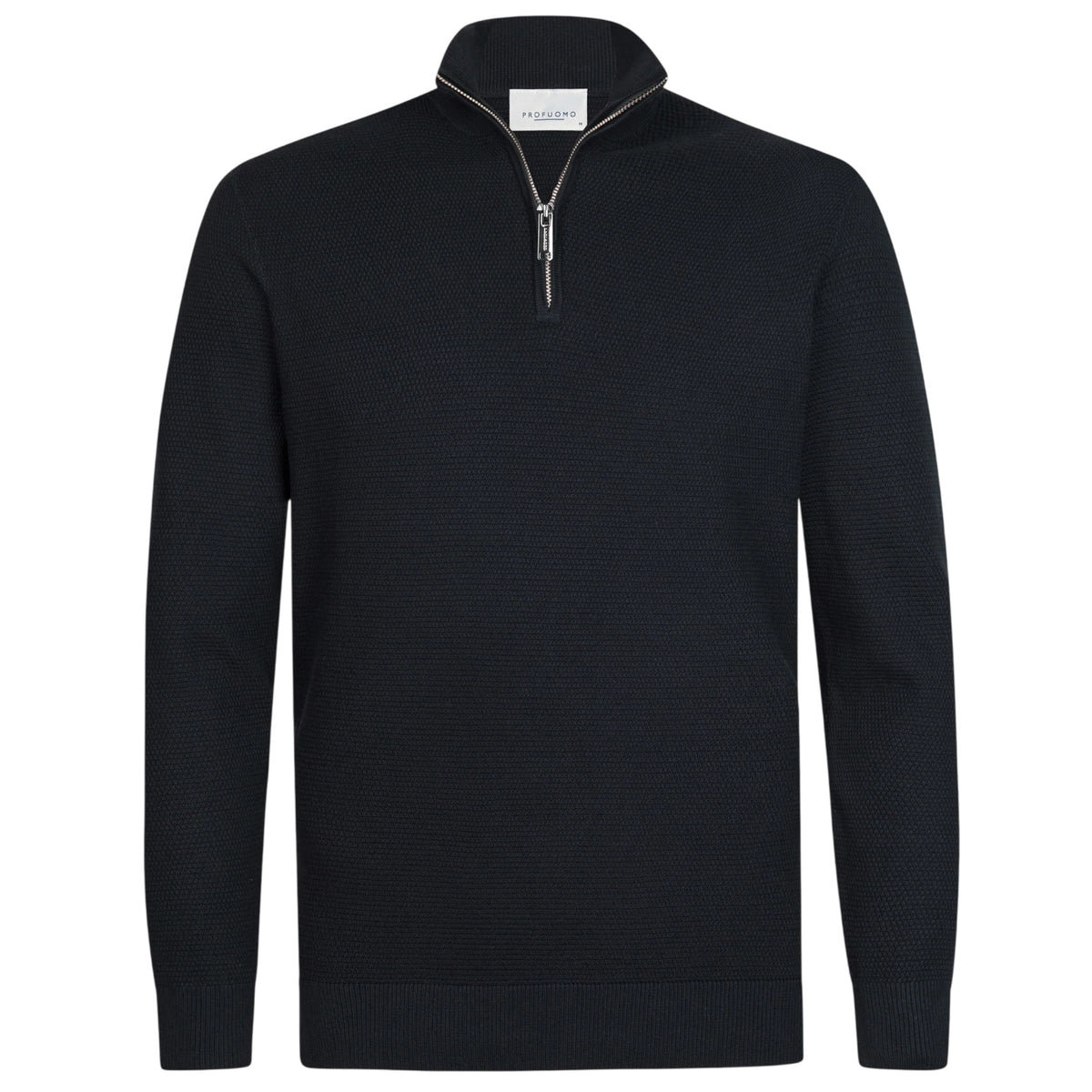 Profuomo Strukturierter Half-Zip Pullover Marine