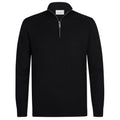 Profuomo Strukturierter Half-Zip Pullover Schwarz