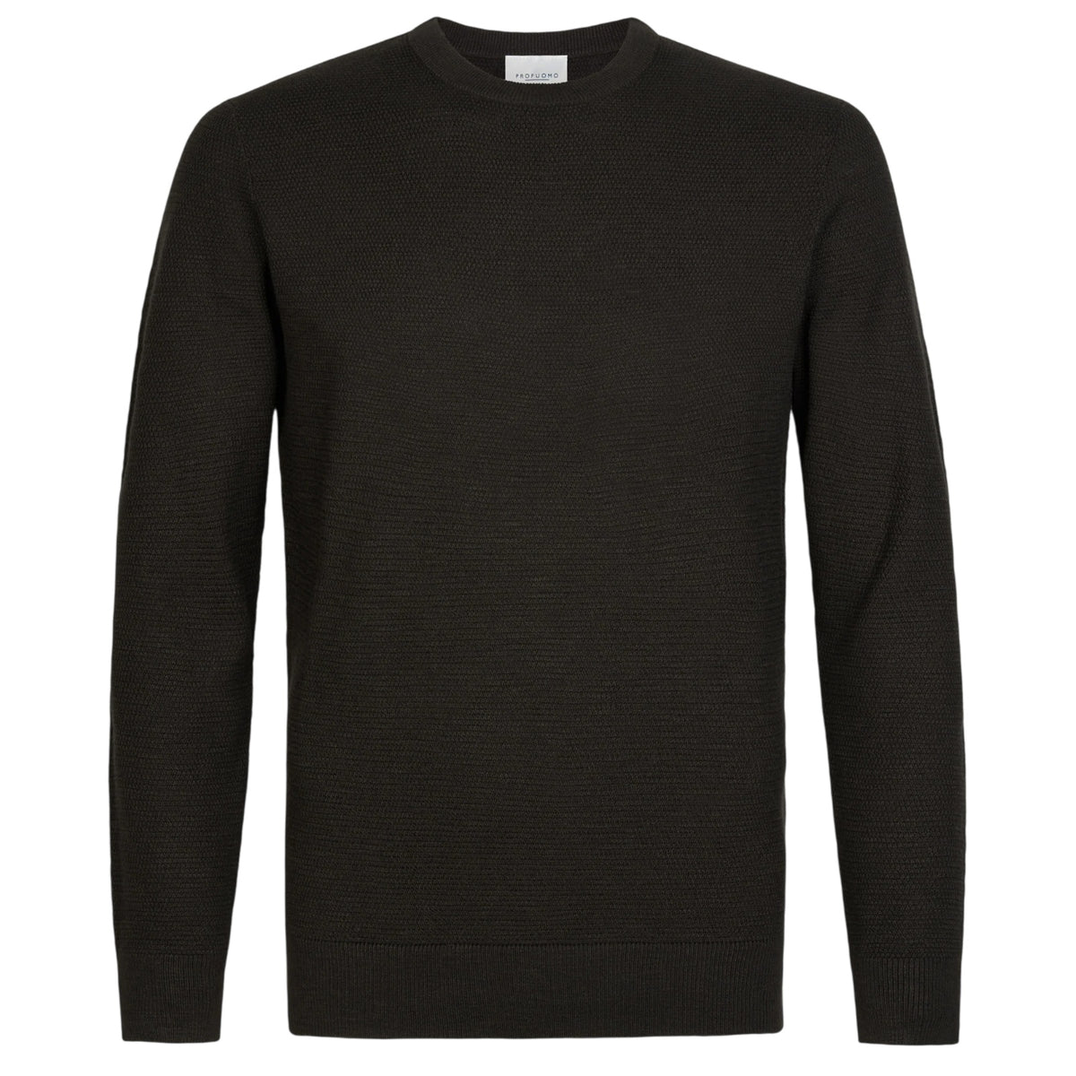 Profuomo Strukturpullover Dunkelbraun