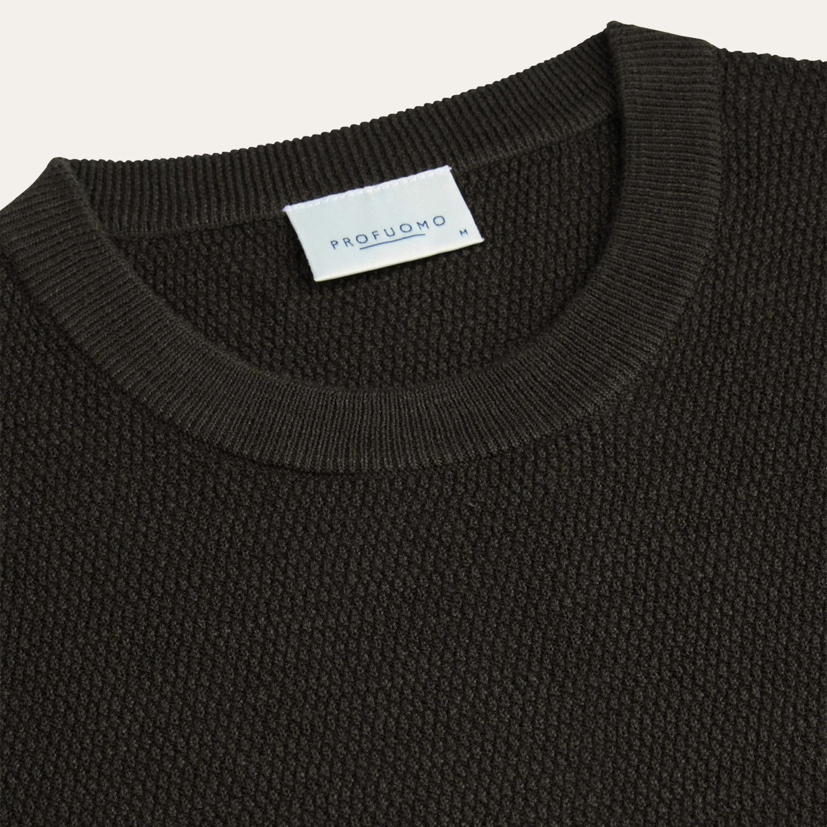 Profuomo Strukturpullover Dunkelbraun