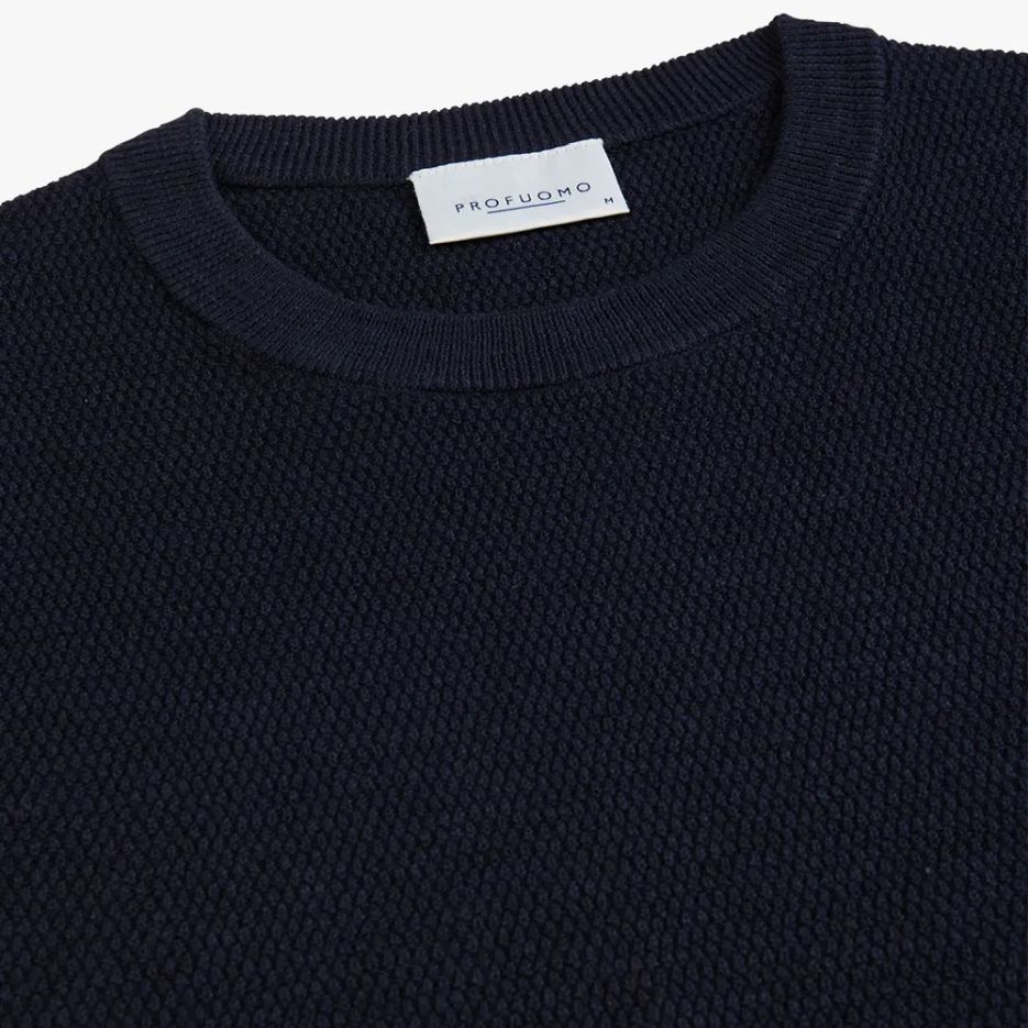 Profuomo Structured Pullover Marine