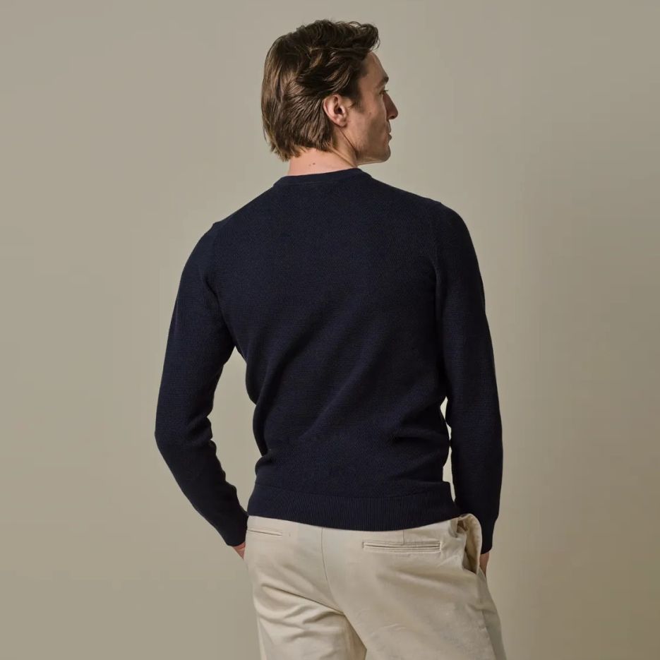 Profuomo Structured Pullover Marine