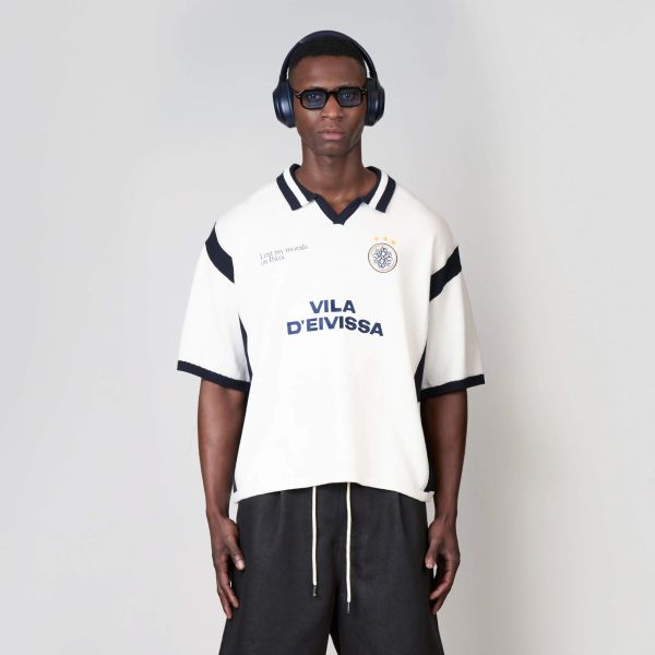 Quotrell Diego Knitted Polo Off White