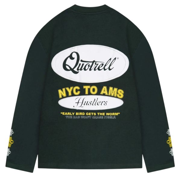 Quotrell Louis Longsleeve T-shirt Donker Groen