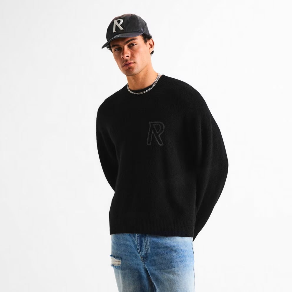 Represent Logo-Strickpullover Schwarz